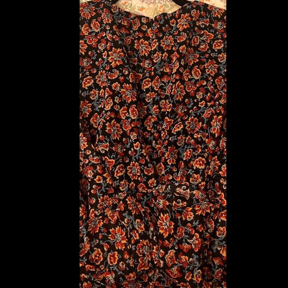 Jason Wu Knee Length Floral Long Sleeved Dress - Picture 5 of 7